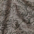Ebony Black Paisley Satin Fabric 110cm