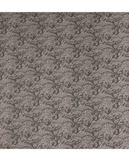 Ebony Black Paisley Satin Fabric 110cm