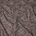 Burgundy Maroon Paisley Satin Fabric 110cm
