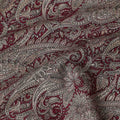 Burgundy Maroon Paisley Satin Fabric 110cm