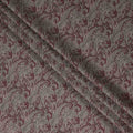 Burgundy Maroon Paisley Satin Fabric 110cm