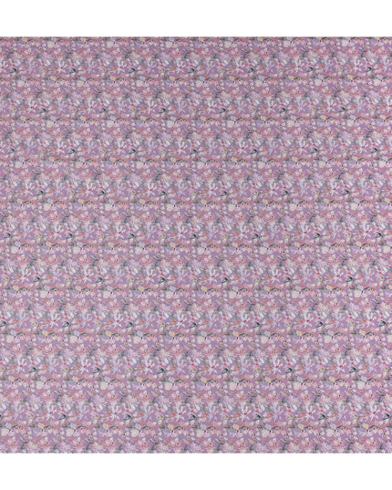 Lavender Purple Floral Lawn Fabric 110cm