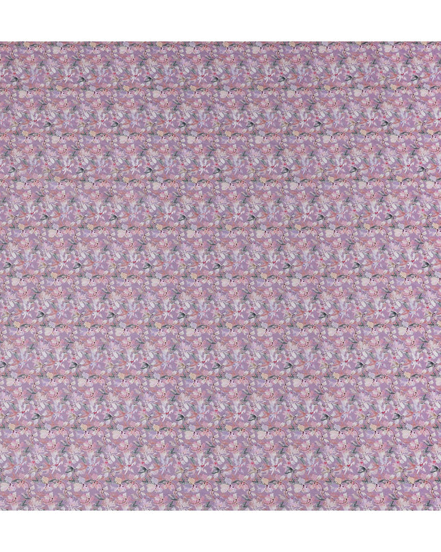 Lavender Purple Floral Lawn Fabric 110cm