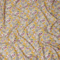 Golden Yellow Floral Lawn Fabric 110cm