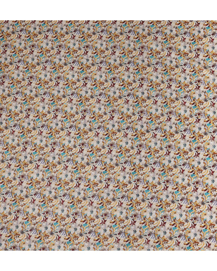 Warm Beige Abstract Lawn Fabric 110cm