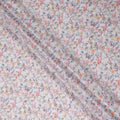 Ivory White Floral Lawn Fabric 110cm