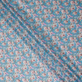 Sky Blue Floral Lawn Fabric 110cm