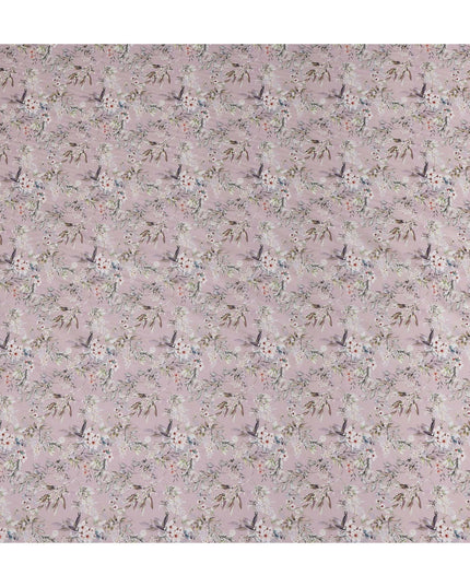 Dusty Pink Floral Lawn Fabric 110cm