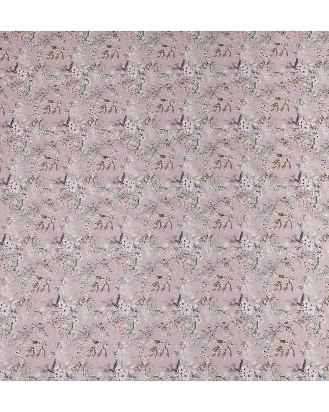 Dusty Pink Floral Lawn Fabric 110cm