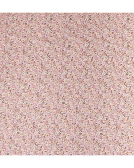 Dusty Pink Floral Lawn Fabric 110cm
