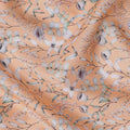 Peach Apricot Floral Lawn Fabric 110cm