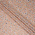 Peach Apricot Floral Lawn Fabric 110cm