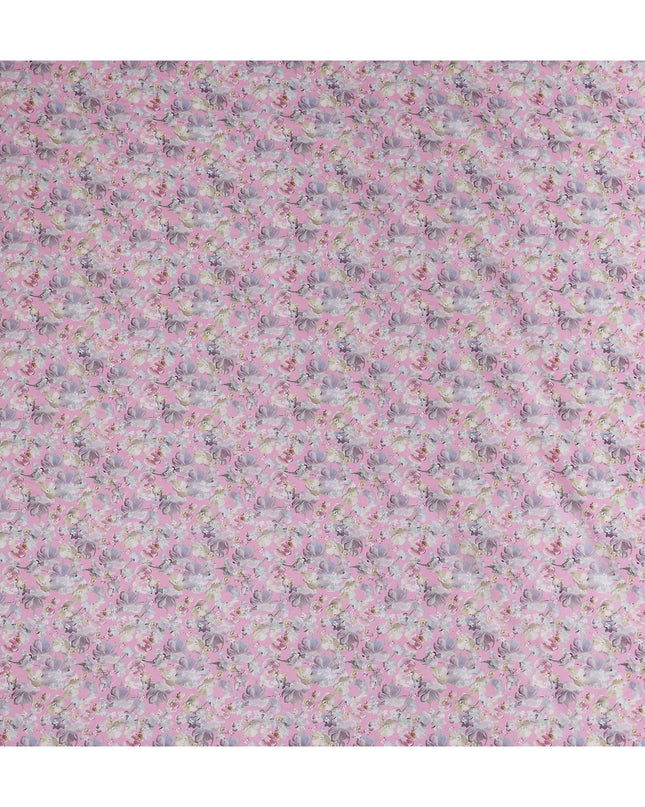 Blush Pink Floral Lawn Fabric 110cm