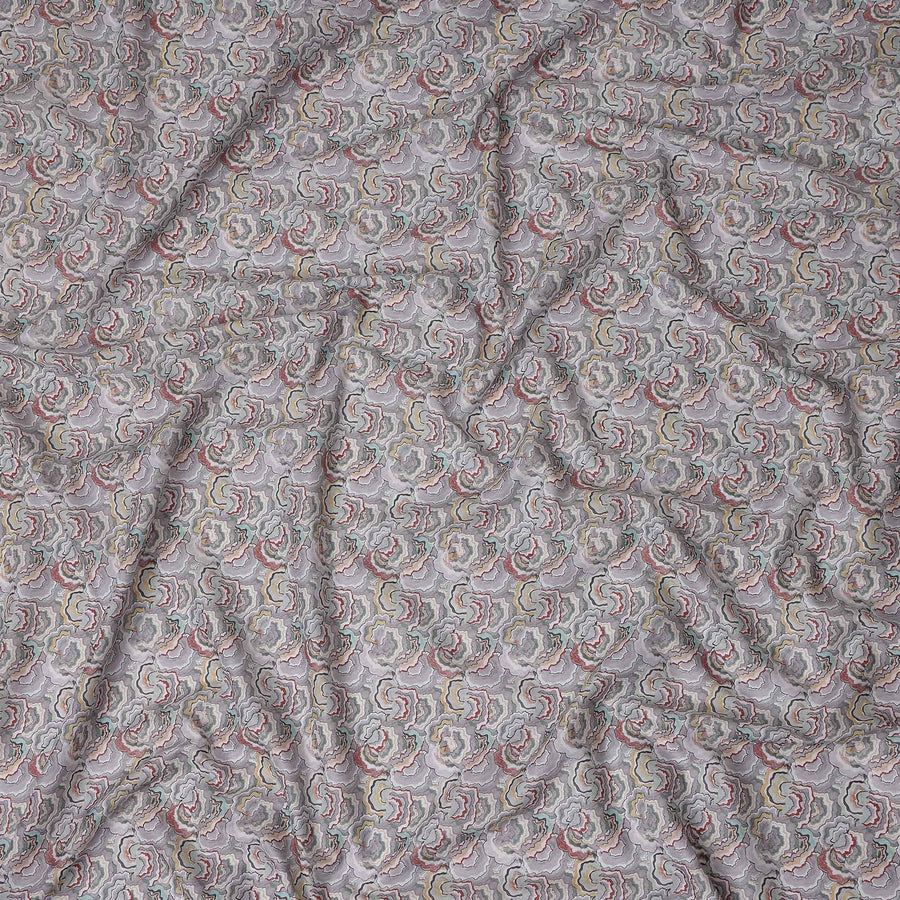 Charcoal Grey Paisley Lawn Fabric 110cm