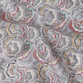 Charcoal Grey Paisley Lawn Fabric 110cm