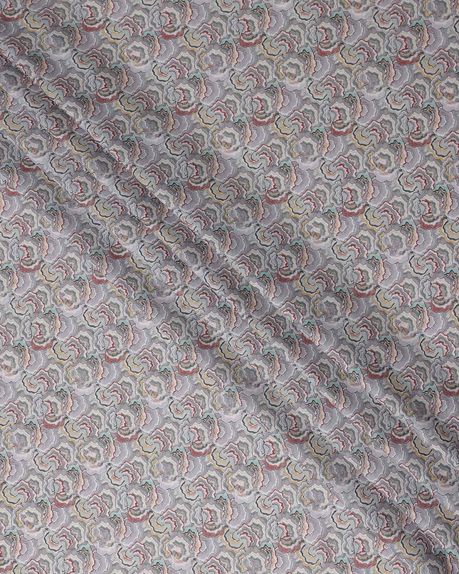 Charcoal Grey Paisley Lawn Fabric 110cm