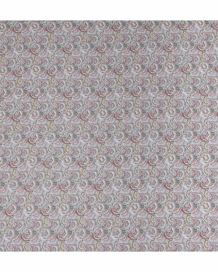 Charcoal Grey Paisley Lawn Fabric 110cm