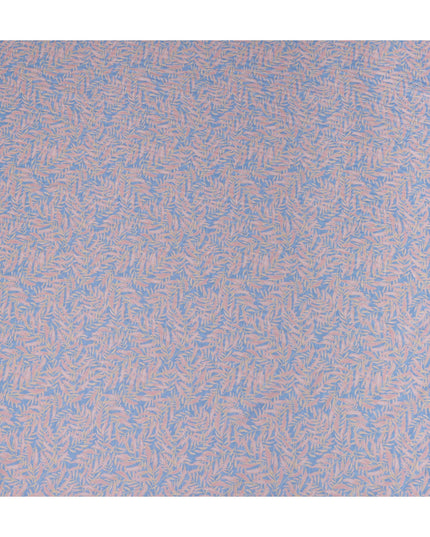 Cornflower Blue Leaf Lawn Fabric 110cm