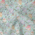 Mint Green Floral Lawn Fabric 110cm