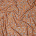Marigold Orange Floral Lawn Fabric 110cm