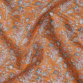 Marigold Orange Floral Lawn Fabric 110cm