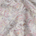 Cream Beige Paisley Lawn Fabric 110cm