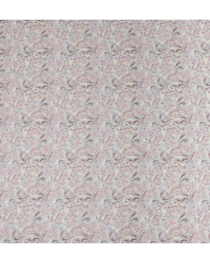Cream Beige Paisley Lawn Fabric 110cm
