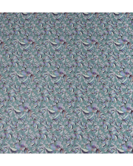 Sage Green Leaf Lawn Fabric 110cm