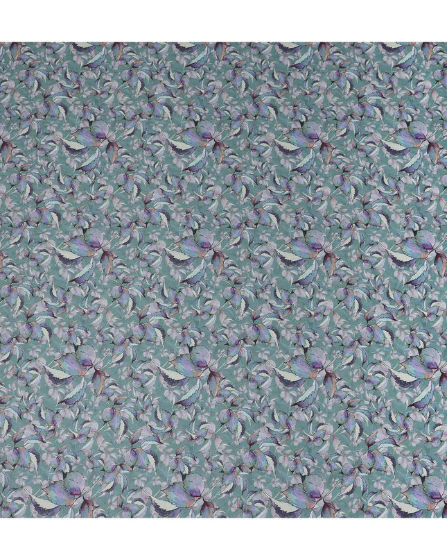 Sage Green Leaf Lawn Fabric 110cm