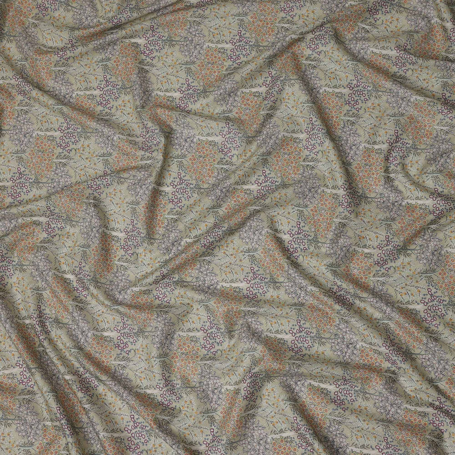 Sage Green Bouquet Lawn Fabric 110cm