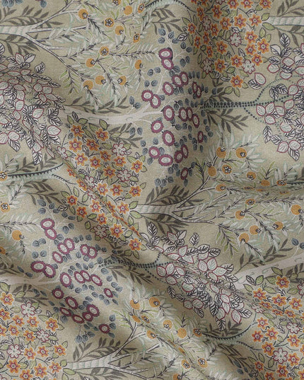 Sage Green Bouquet Lawn Fabric 110cm