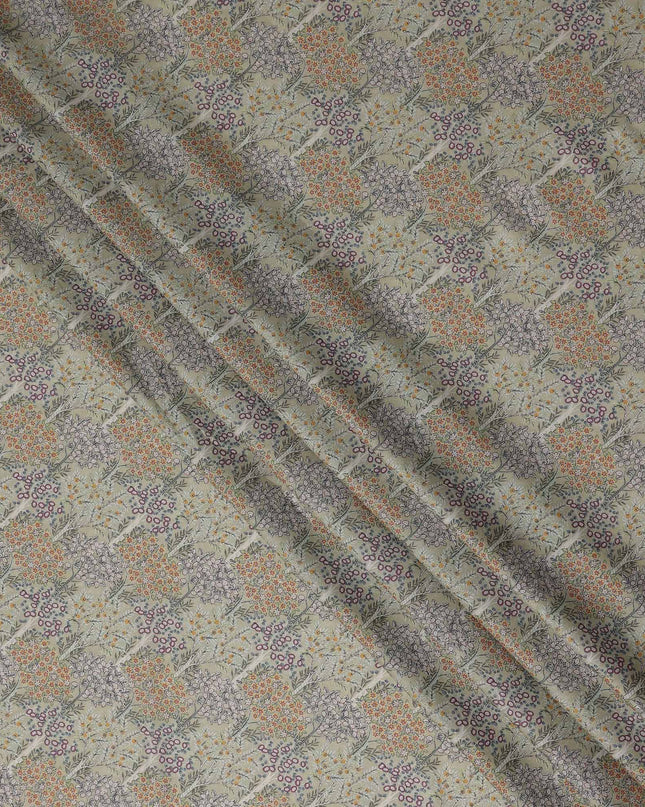 Sage Green Bouquet Lawn Fabric 110cm