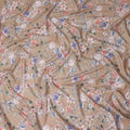 Warm Beige Floral Lawn Fabric 110cm