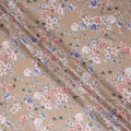Warm Beige Floral Lawn Fabric 110cm