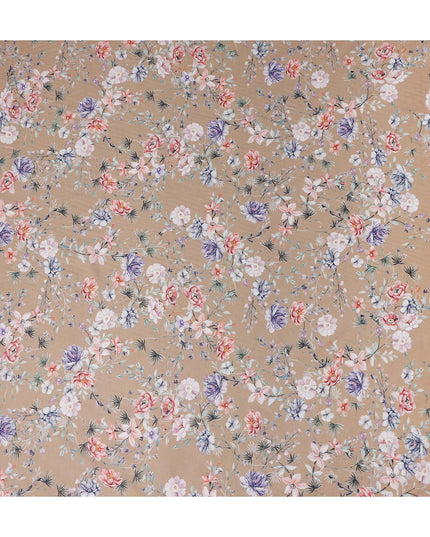 Warm Beige Floral Lawn Fabric 110cm