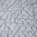 Teal Blue Floral Lawn Fabric 110cm
