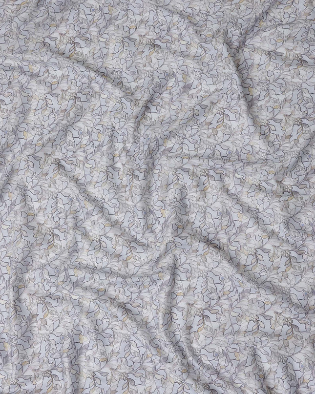 Silver Grey Tonal Self Lawn Fabric 110cm