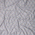 Ivory White Floral Lawn Fabric 110cm
