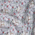 Ivory White Floral Lawn Fabric 110cm