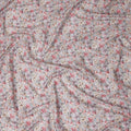 Dove Grey Floral Lawn Fabric 110cm