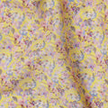 Golden Yellow Floral Lawn Fabric 110cm
