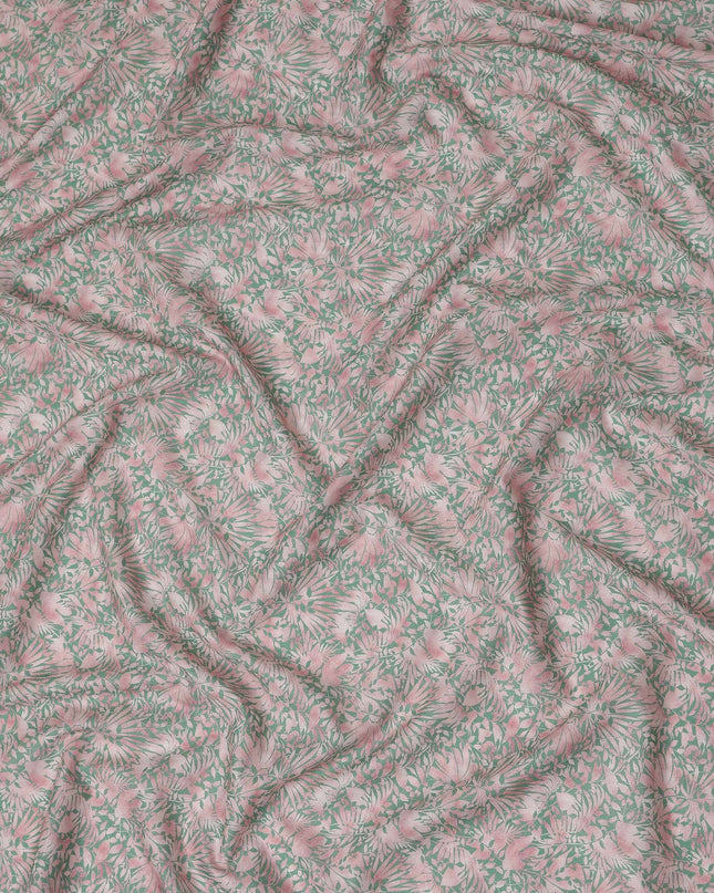 Dusty Rose Leaf Lawn Fabric 110cm