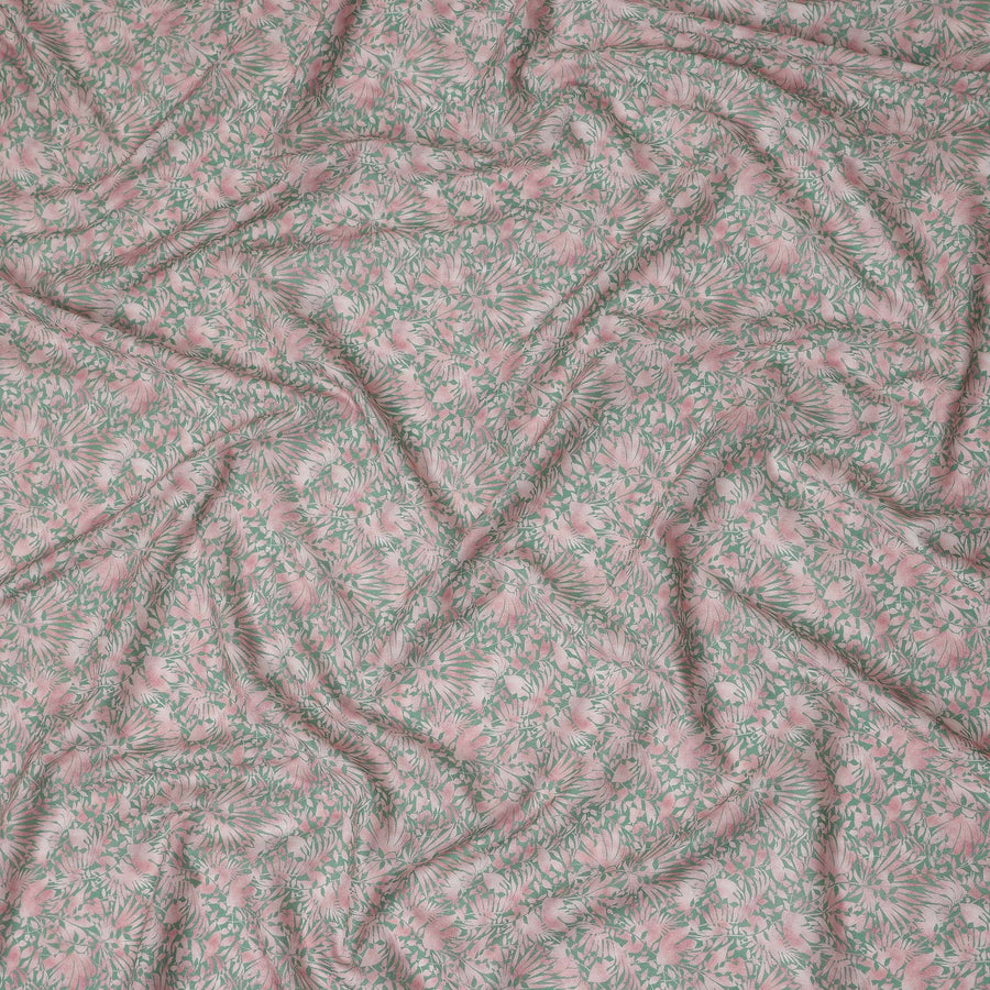 Dusty Rose Leaf Lawn Fabric 110cm