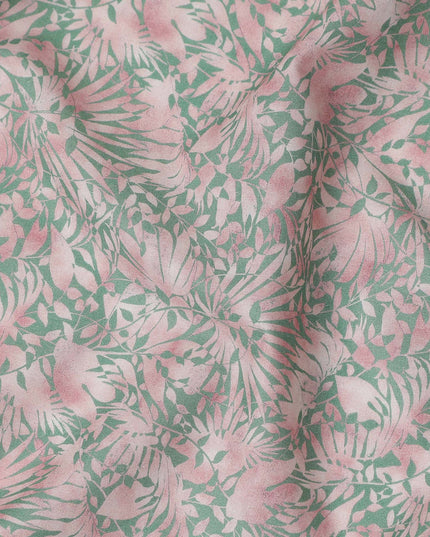 Dusty Rose Leaf Lawn Fabric 110cm