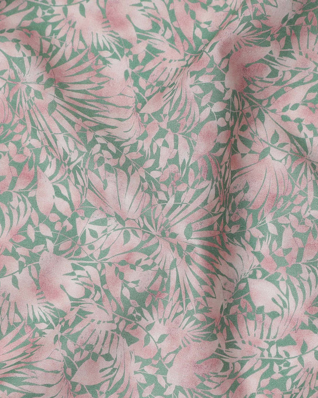 Dusty Rose Leaf Lawn Fabric 110cm