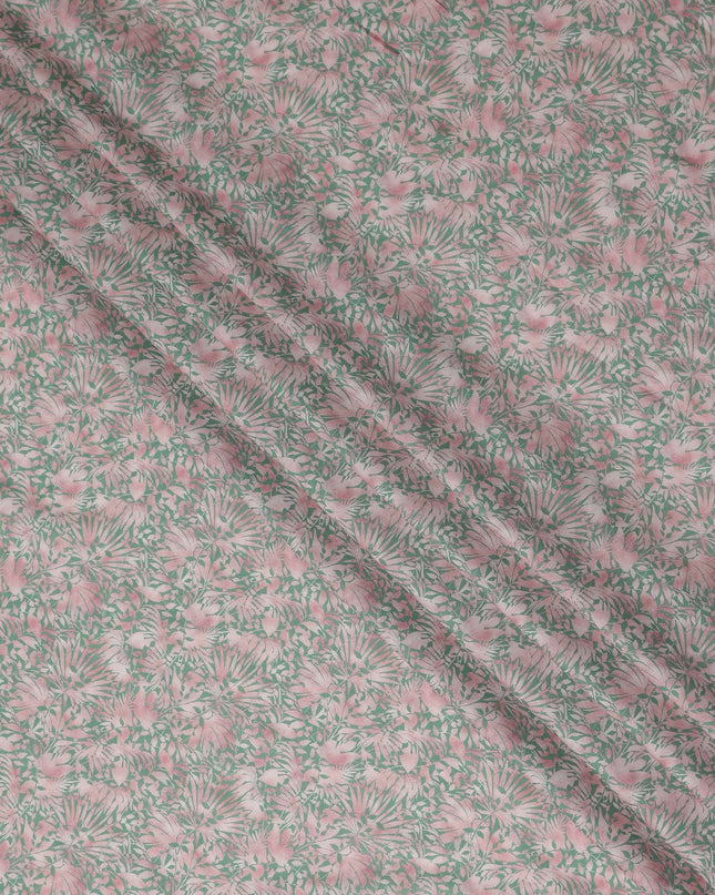 Dusty Rose Leaf Lawn Fabric 110cm