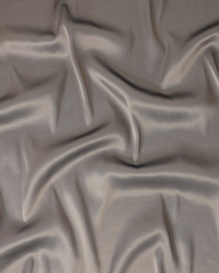 Stone Taupe Plain Silk Lame Fabric 110cm