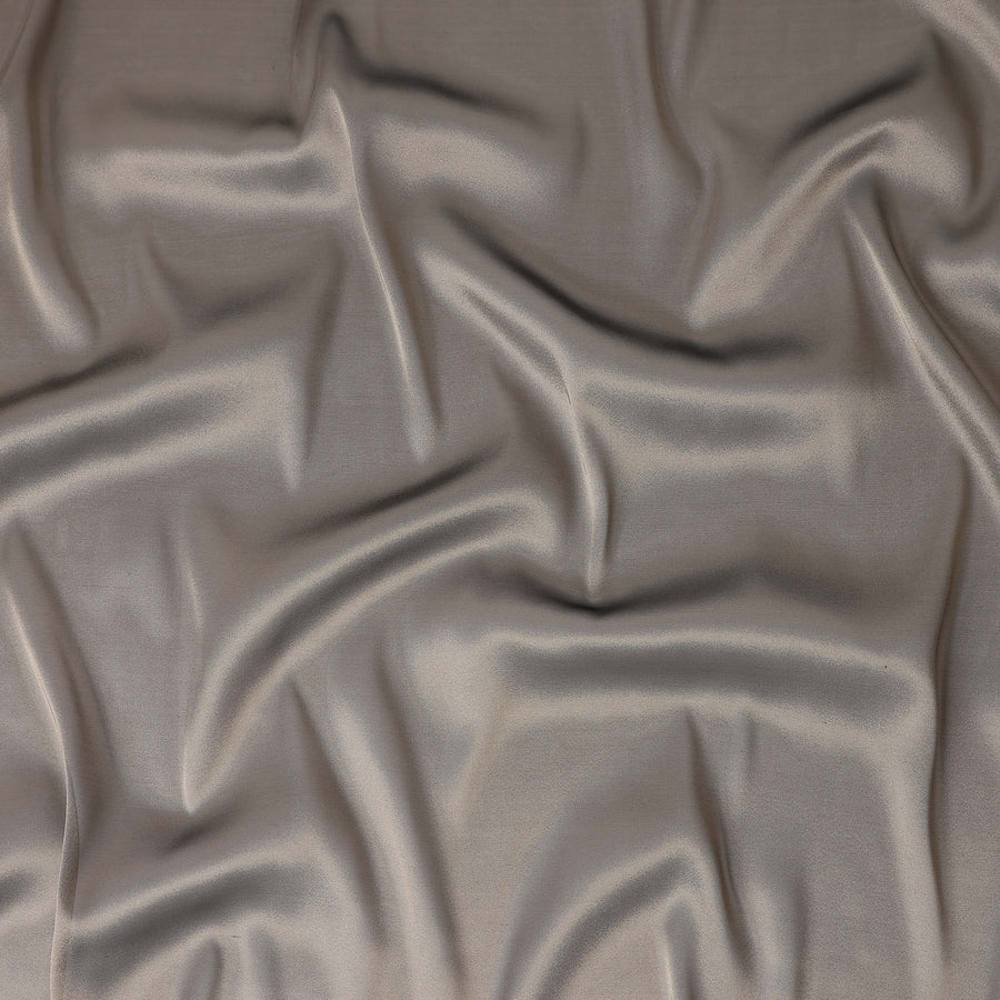 Stone Taupe Plain Silk Lame Fabric 110cm