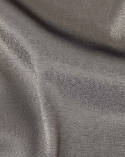 Stone Taupe Plain Silk Lame Fabric 110cm