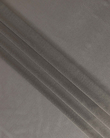 Stone Taupe Plain Silk Lame Fabric 110cm